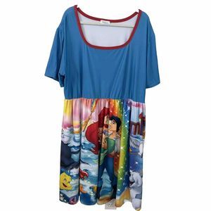 Enchanted Dress Shop Ariel Eric Kiss the Girl The Little Mermaid Dress‎ Plus 3XL